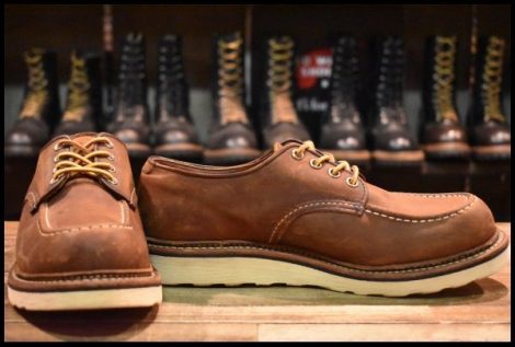 【8D 良品 17年】レッドウィング 8095 オックスフォード 茶 ブラウン モックトゥ ラフ＆タフ ローカット ブーツ redwing HOPESMORE