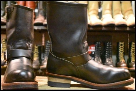 【8.5D 良品 09年】レッドウィング 2268 エンジニア 黒 ブラッククローム スチールトゥ ブーツ redwing HOPESMORE