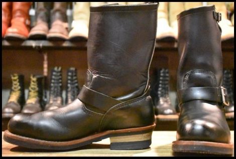 【8.5D 良品 09年】レッドウィング 2268 エンジニア 黒 ブラッククローム スチールトゥ ブーツ redwing HOPESMORE