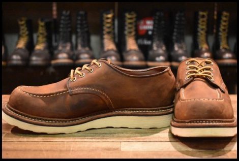 【8D 良品 17年】レッドウィング 8095 オックスフォード 茶 ブラウン モックトゥ ラフ＆タフ ローカット ブーツ redwing HOPESMORE
