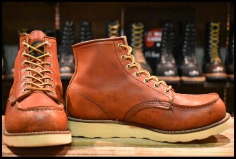 【7.5E 良品 半円犬タグ 94年04月刻印】レッドウィング 875 アイリッシュセッター 赤茶 オロラセット モック ブーツ redwing HOPESMORE