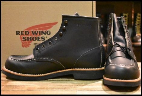 【8.5D 箱付 未使用 12年】レッドウィング 9213 アイリッシュセッター 黒 ブラック オイルドレザー モックトゥ ブーツ redwing HOPESMORE