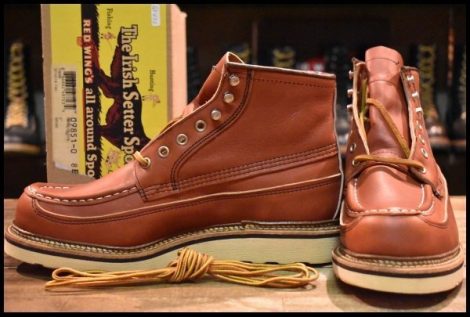 【8E 箱付 未使用 13年】レッドウィング 9851 カヌーモック アイリッシュセッター 赤茶 オロラセット 編み上げ ブーツ redwing HOPESMORE