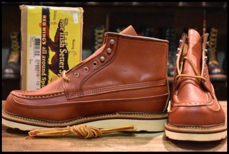 【10.5E 箱付 未使用 14年】レッドウィング 9851 アイリッシュセッター 赤茶 オロラセット カヌーモック ブーツ redwing HOPESMORE