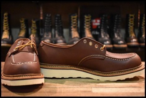 【9.5D 箱付 未使用 17年】レッドウィング 8109 オックスフォード マホガニーオロイジナル モックトゥ 短靴 ブーツ redwing HOPESMORE