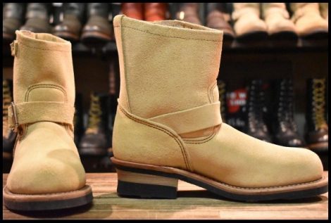 【7D 箱付 未使用 14年】レッドウィング 2965 ショートエンジニア スエード ホーソーンアビレーンラフアウト ブーツ redwing HOPESMORE