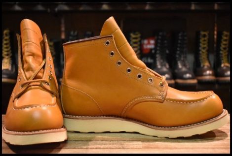 【11E 未使用 12年】レッドウィング 9875 アイリッシュセッター ゴールドラセット モックトゥ レースアップ ブーツ redwing HOPESMORE