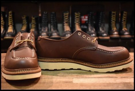 【9.5D 箱付 未使用 15年】レッドウィング 8109 オックスフォード マホガニーオロイジナル モックトゥ 短靴 ブーツ redwing HOPESMORE