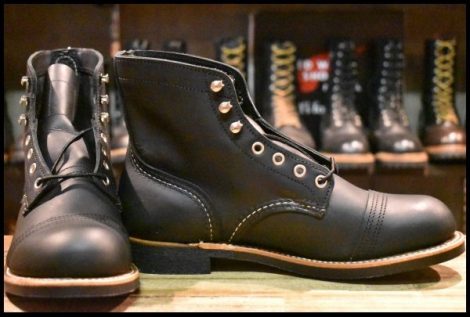 【7D 箱付 未使用 23年】レッドウィング 8084 アイアンレンジャー ブラック ハーネス キャップトゥ 編み上げ ブーツ redwing HOPESMORE