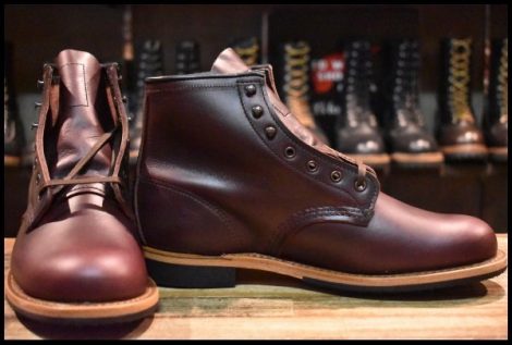【7.5D 箱付 未使用 24年】レッドウィング 9419 ベックマン ブラックチェリー エクスカリバー プレーントゥ ブーツ redwing HOPESMORE