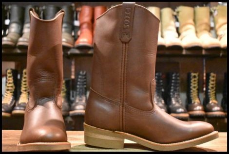 【8E 箱付 未使用 24年】レッドウィング 1155 ペコス 茶 ブラウン ベルバリタン ロング プルオン ブーツ redwing pecos HOPESMORE