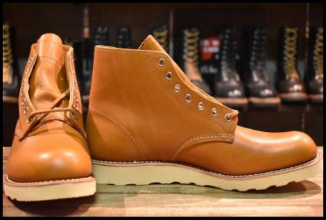 【8.5D 箱付 未使用 11年】レッドウィング 9871 ゴールドラセット アイリッシュセッター プレーントゥ 編み上げ ブーツ redwing HOPESMORE