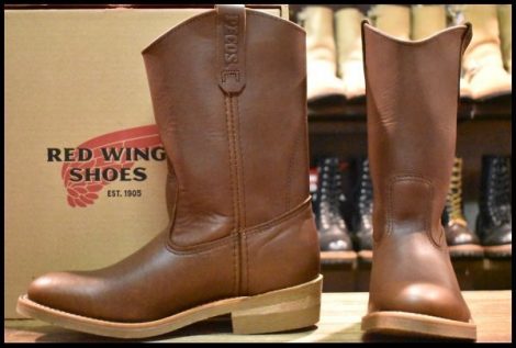 【8E 箱付 未使用 24年】レッドウィング 1155 ペコス 茶 ブラウン ベルバリタン ロング プルオン ブーツ redwing pecos HOPESMORE