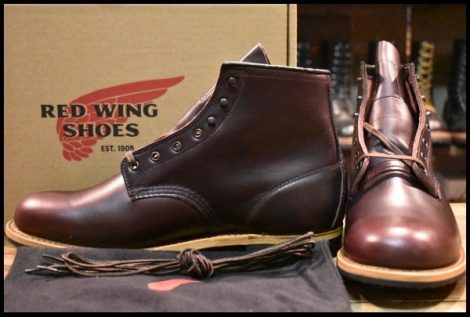 【10D 箱付 未使用 24年】レッドウィング 9419 ベックマン ブラックチェリー エクスカリバー プレーントゥ ブーツ redwing HOPESMORE
