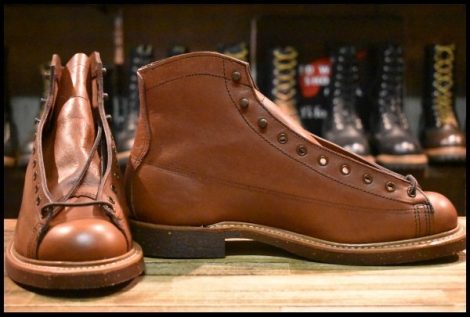 【8.5D 箱付 未使用 18年】レッドウィング 2996 ワイドパネル ラインマン ブラウン シガーリタン LTT 編み上げ ブーツ redwing HOPESMORE