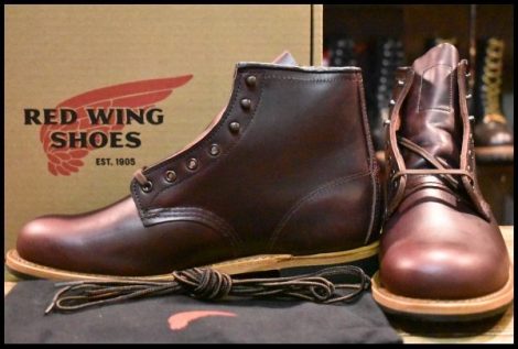 【7.5D 箱付 未使用 24年】レッドウィング 9419 ベックマン ブラックチェリー エクスカリバー プレーントゥ ブーツ redwing HOPESMORE
