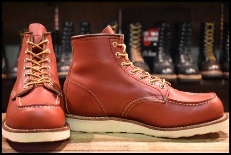 【8E 美品 犬タグ復刻 23年】レッドウィング 8875 アイリッシュセッター 赤茶 オロラセット モックトゥ 編み上げ ブーツ redwing HOPESMORE