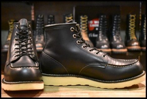 【8.5D 良品 06年】レッドウィング 8130 アイリッシュセッター 黒 ブラッククローム モックトゥ 編み上げ ブーツ 8179 redwing HOPESMORE