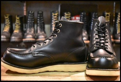 【8.5E 良品 08年】レッドウィング 8179 アイリッシュセッター 黒 ブラッククローム モックトゥ レースアップ ブーツ redwing HOPESMORE