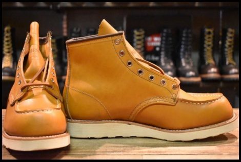 【9.5EE 箱付 未使用 22年】レッドウィング 9875 アイリッシュセッター ゴールドラセット モックトゥ ブーツ redwing HOPESMORE