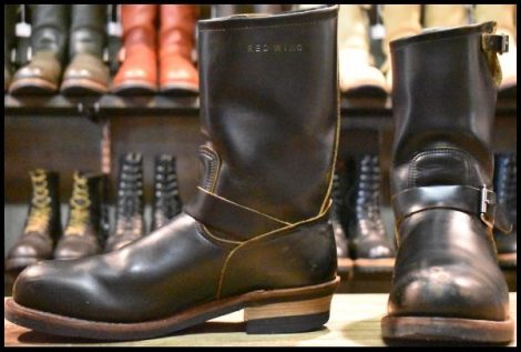 【10D 良品 15年】レッドウィング 9268 エンジニア 黒 ブラック クローンダイク スチールトゥ ブーツ redwing HOPESMORE