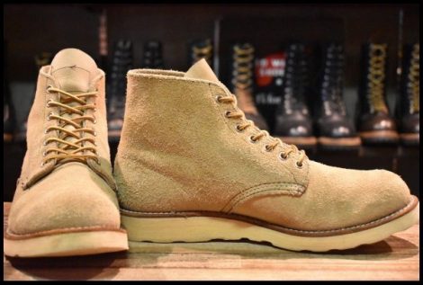 【9E 箱付 良品 犬タグ】レッドウィング 8167 スエード アイリッシュセッター タン ラフアウト ブーツ redwing HOPESMORE