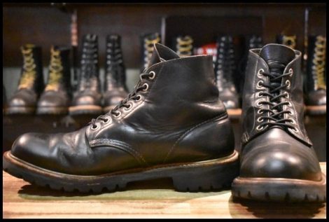 【8.5E 良品 羽タグ 01年】レッドウィング 8172 アイリッシュセッター ビブラム 黒 ブラッククローム 編み上げ ブーツ redwing HOPESMORE