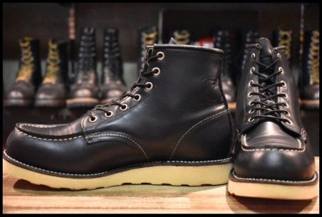 【8.5D 良品 06年】レッドウィング 8130 アイリッシュセッター 黒 ブラッククローム モックトゥ 編み上げ ブーツ 8179 redwing HOPESMORE