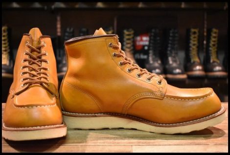 【9.5E 箱付 良品 12年】レッドウィング 9875 アイリッシュセッター ゴールドラセット モックトゥ レースアップ ブーツ redwing HOPESMORE