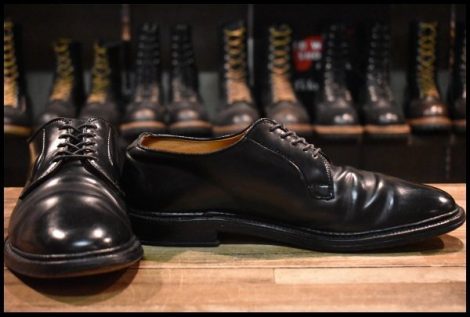 【9D 良品】ALDEN オールデン 9901 プレーントゥ オックスフォード ブラック 黒 コードバン シューズ 短靴 ブーツ HOPESMORE