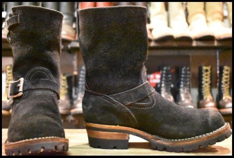 【8D 良品 10年】WESCO ウエスコ カスタムボス ブラックラフアウト 黒 9インチハイト ビブラム100シングル ブーツ BOSS HOPESMORE