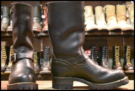 【9D 箱付 美品 10年】WESCO ウエスコ ボス 11インチハイト ブラック 黒 ビブラム100シングル エンジニア ブーツ BOSS HOPESMORE