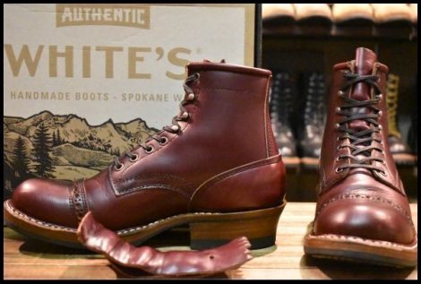 【7.5D 箱付 美品】WHITE’S ホワイツ ファーマーランチャー 350W バーガンディクロムエクセル スモークジャンパー ブーツ HOPESMORE