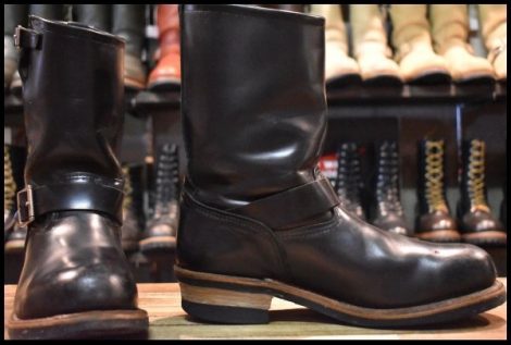 【9D 良品 07年】レッドウィング 2268 エンジニア ブラッククローム 黒 スチールトゥ プルオン ブーツ redwing HOPESMORE