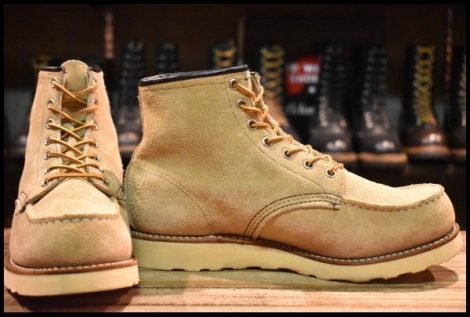 【8E 美品 羽タグ】レッドウィング 8173 スエード アイリッシュセッター タン ラフアウト モックトゥ ブーツ redwing HOPESMORE