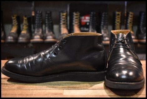 【9.5D 良品 11年】レッドウィング 9196 ポストマン チャッカ 黒 ブラック シャパラル 短靴 レースアップ ブーツ redwing HOPESMORE