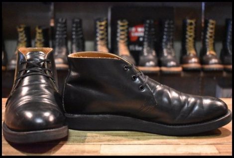 【9.5D 良品 11年】レッドウィング 9196 ポストマン チャッカ 黒 ブラック シャパラル 短靴 レースアップ ブーツ redwing HOPESMORE