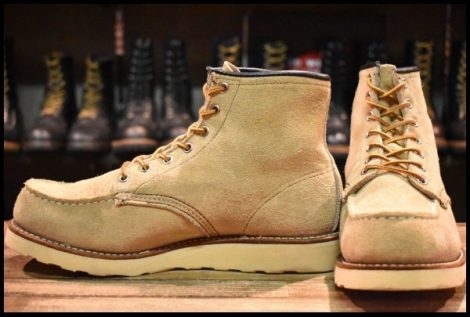 【8E 美品 羽タグ】レッドウィング 8173 スエード アイリッシュセッター タン ラフアウト モックトゥ ブーツ redwing HOPESMORE