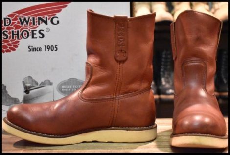 【9E 箱付 良品 08年】レッドウィング 8866 ペコス 赤茶 オロラセット クッションソール ブーツ redwing pecos HOPESMORE