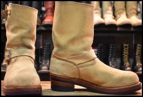 【9D 良品 07年 カスタム】レッドウィング 8268 スエード エンジニア ホーソーンアビレーンラフアウト ブーツ redwing HOPESMORE