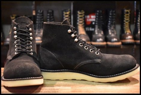 【8D 良品 11年】レッドウィング 8174 黒スエード アイリッシュセッター ブラック ラフアウト プレーントゥ ブーツ redwing HOPESMORE