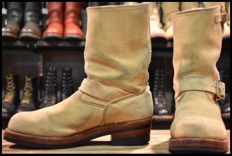 【9D 良品 07年 カスタム】レッドウィング 8268 スエード エンジニア ホーソーンアビレーンラフアウト ブーツ redwing HOPESMORE
