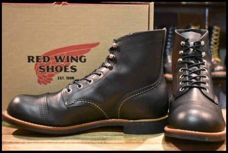 【8.5D 箱付 美品 22年】レッドウィング 8084 アイアンレンジャー ブラック ハーネス 黒 キャップトゥ 編み上げ ブーツ redwing HOPESMORE