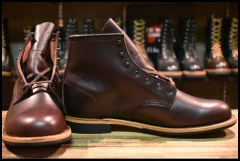 【9.5D 箱付 未使用 25年】レッドウィング 9419 ベックマン ブラックチェリー エクスカリバー プレーントゥ ブーツ redwing HOPESMORE