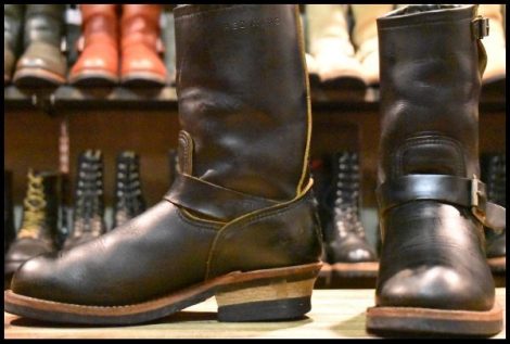 【6.5D 良品 18年】レッドウィング 2966 ブラック クローンダイク エンジニア 黒 茶芯 スチール無し ブーツ redwing HOPESMORE