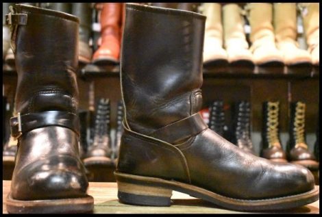 【9D 良品 PT91プリント】レッドウィング 2268 エンジニア 黒 ブラック クローム スチールトゥ ブーツ redwing HOPESMORE