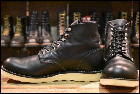 【8.5D 良品 11年】レッドウィング 8165 アイリッシュセッター 黒 ブラッククローム プレーントゥ 編み上げ ブーツ redwing HOPESMORE
