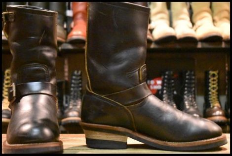 【6.5D 良品 18年】レッドウィング 2966 ブラック クローンダイク エンジニア 黒 茶芯 スチール無し ブーツ redwing HOPESMORE