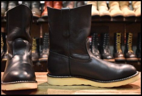 【8.5E 良品 06年】レッドウィング 8169 ペコス 黒 ブラッククローム プルオン クッションソール ブーツ redwing pecos HOPESMORE