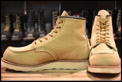 【8.5E 美品 16年】レッドウィング 8173 スエード アイリッシュセッター ホーソーン ラフアウト モックトゥ ブーツ redwing HOPESMORE
